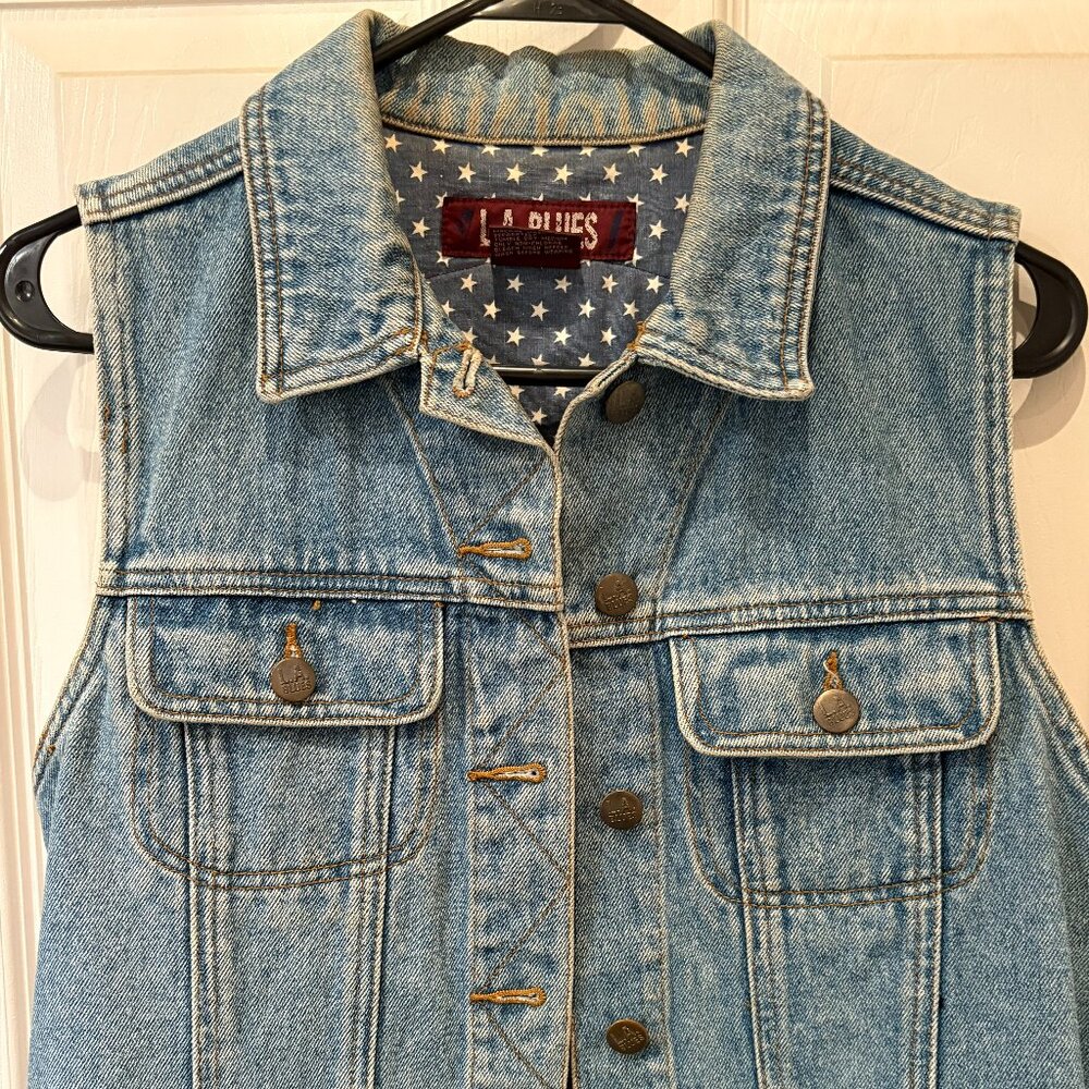 LADIES DENIM USA GENUINE HARLEY DAVIDSON EMBLEM VEST